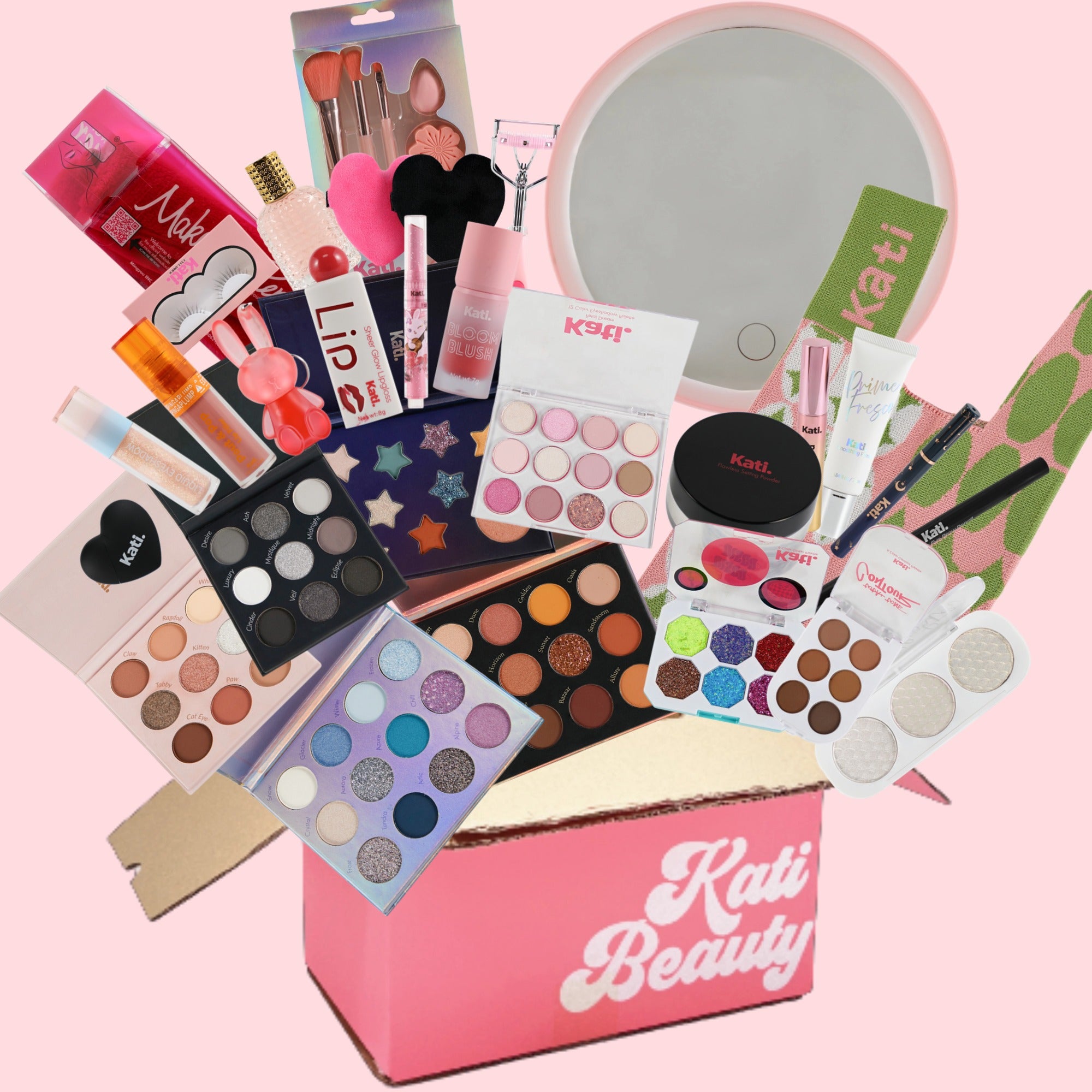 Kati's signature makeup kit. The Pink Box 30 Makeup Essential