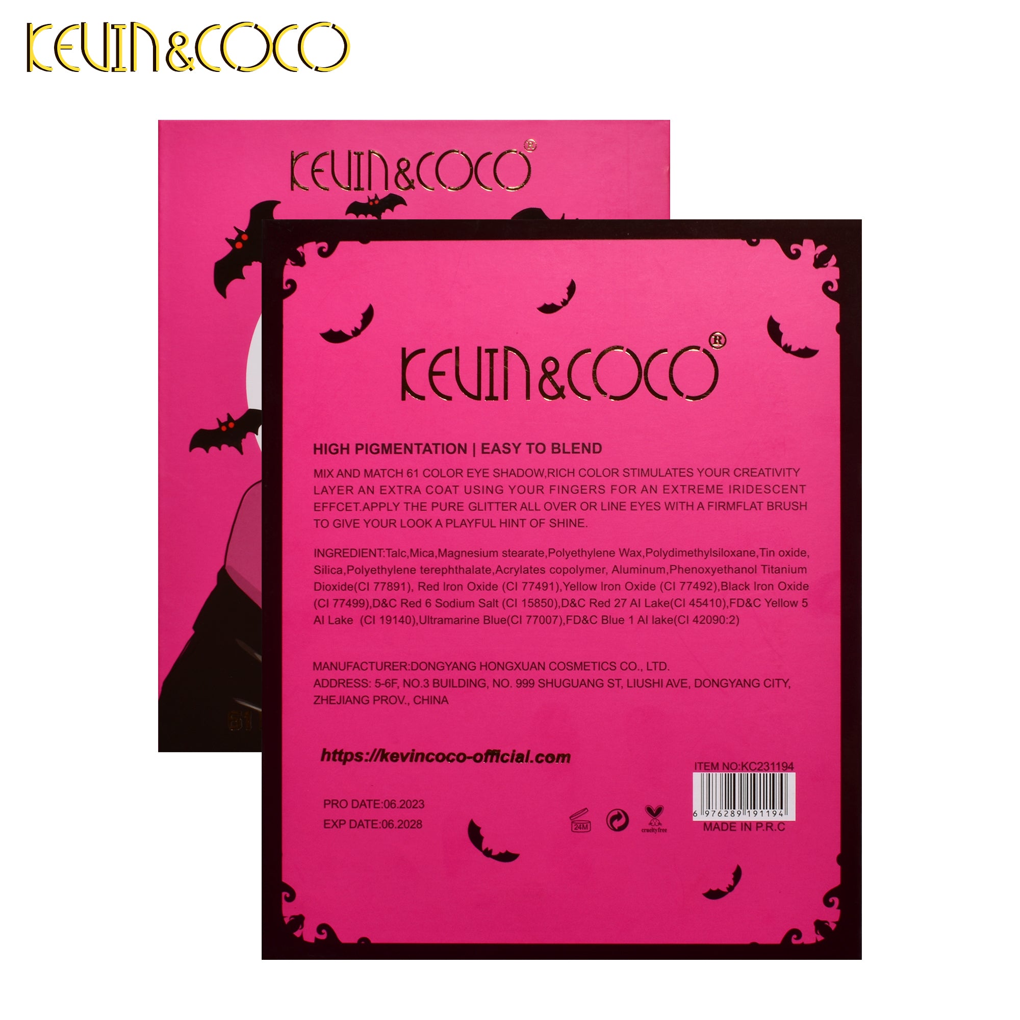 KEVIN&COCO Vampire Girl 61 Color eyeshadow Palette