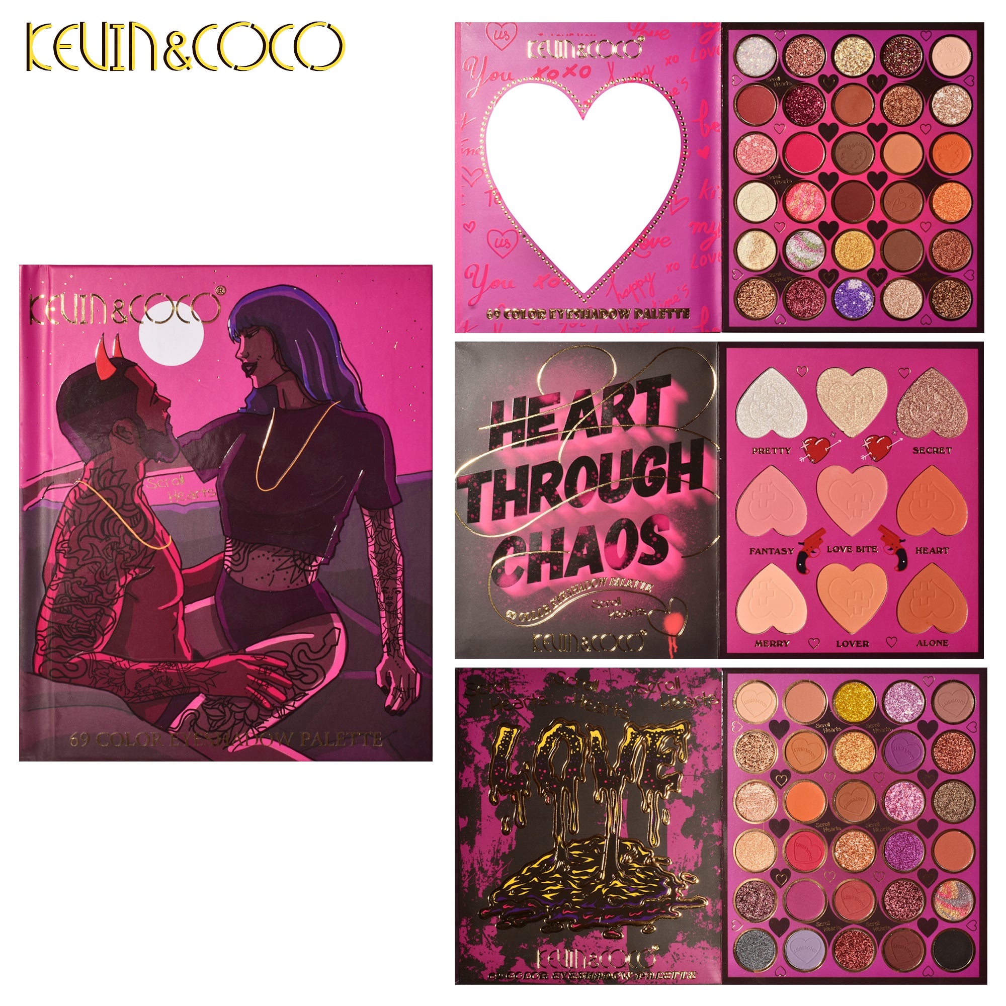 KEVIN&COCO Heart Through Chaos 69 Color Eyeshadow Palette