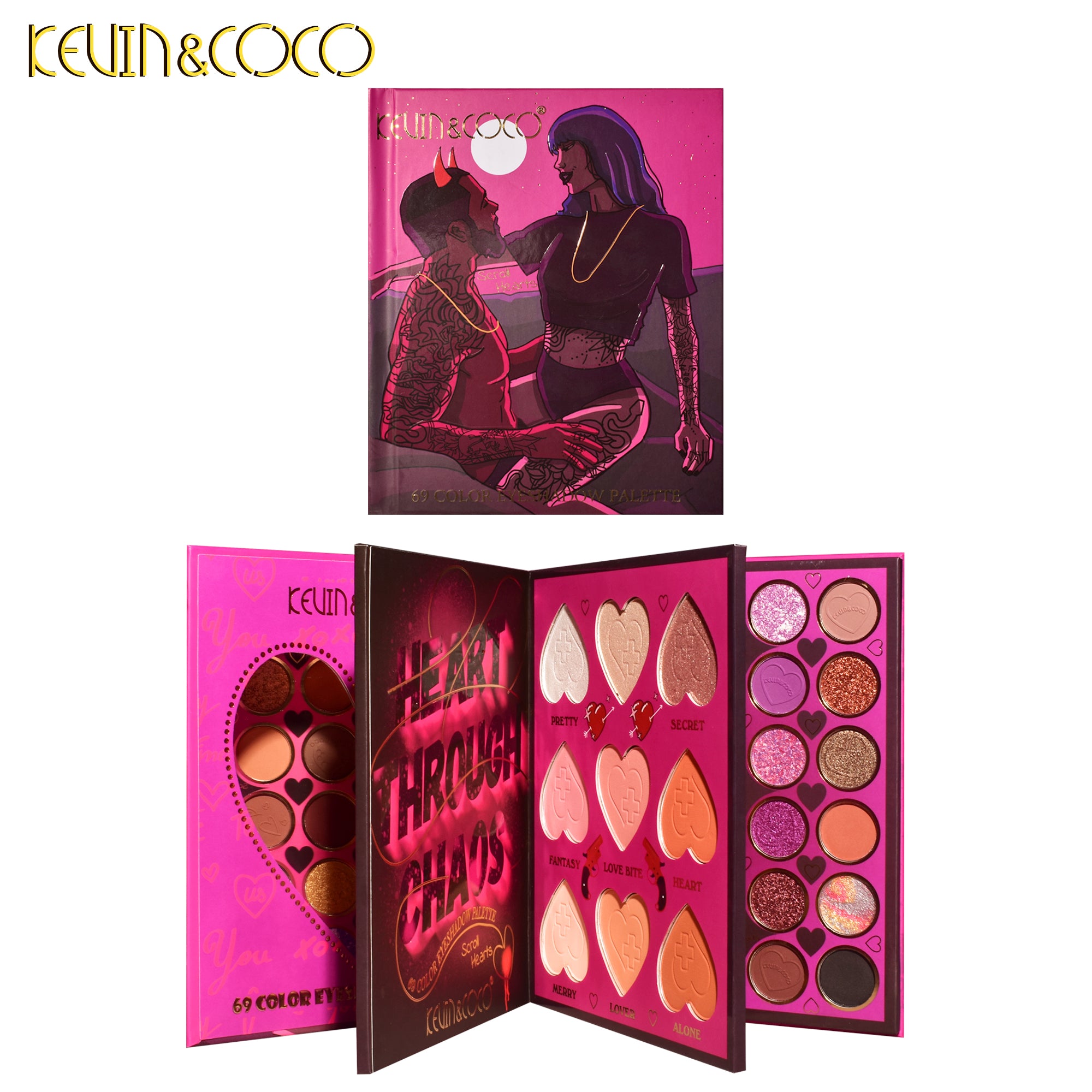 KEVIN&COCO Heart Through Chaos 69 Color Eyeshadow Palette