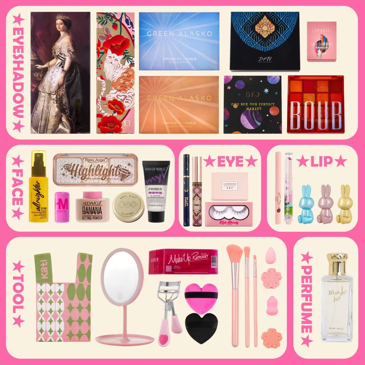 Kati's signature makeup kit. The Pink Box 30 Makeup Essential