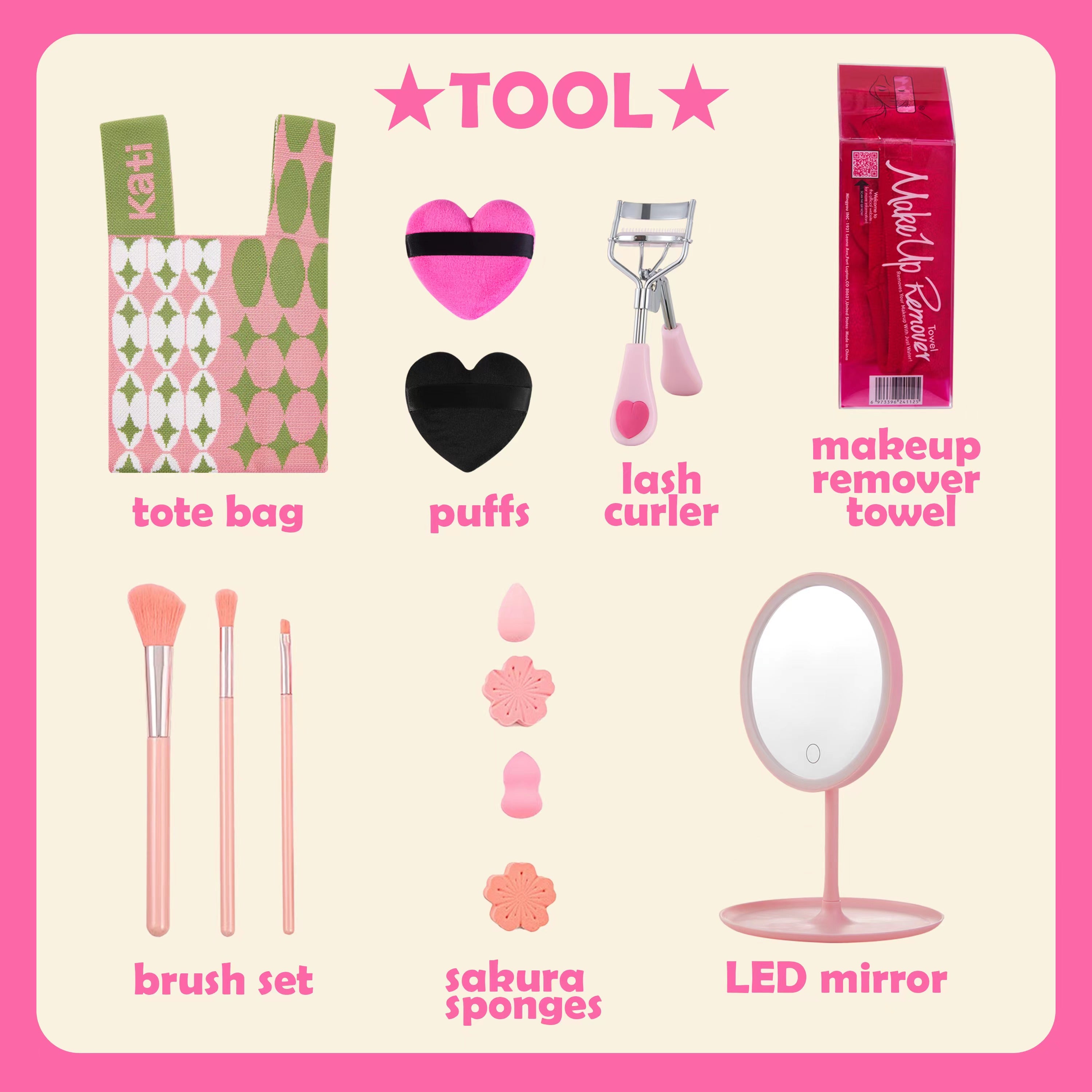 Kati's signature makeup kit. The Pink Box 30 Makeup Essential